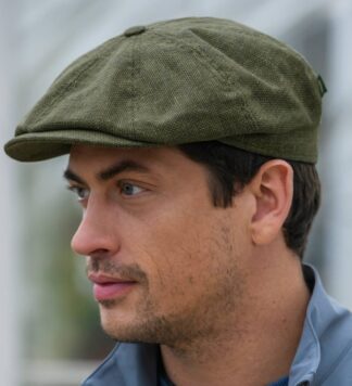Linen Cap - 8 Piece Driving Cap. Imported from Ireland.