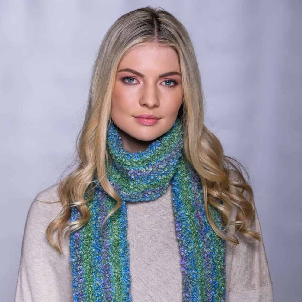 Irish Mohair-Viscose Scarf - Green