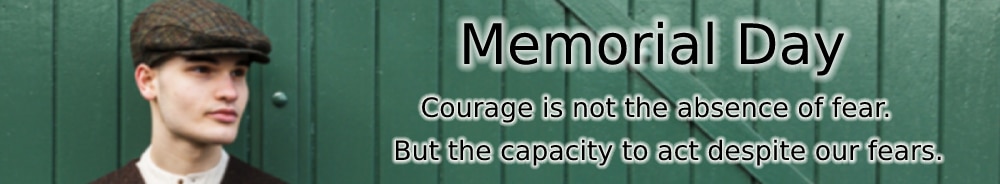 Memorial Day Celtic Clothing Company website banner.