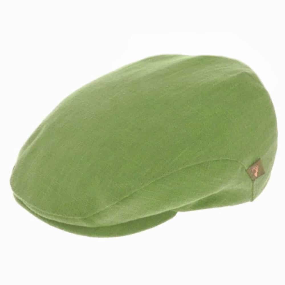 Classic Irish Linen Flat Cap - Green