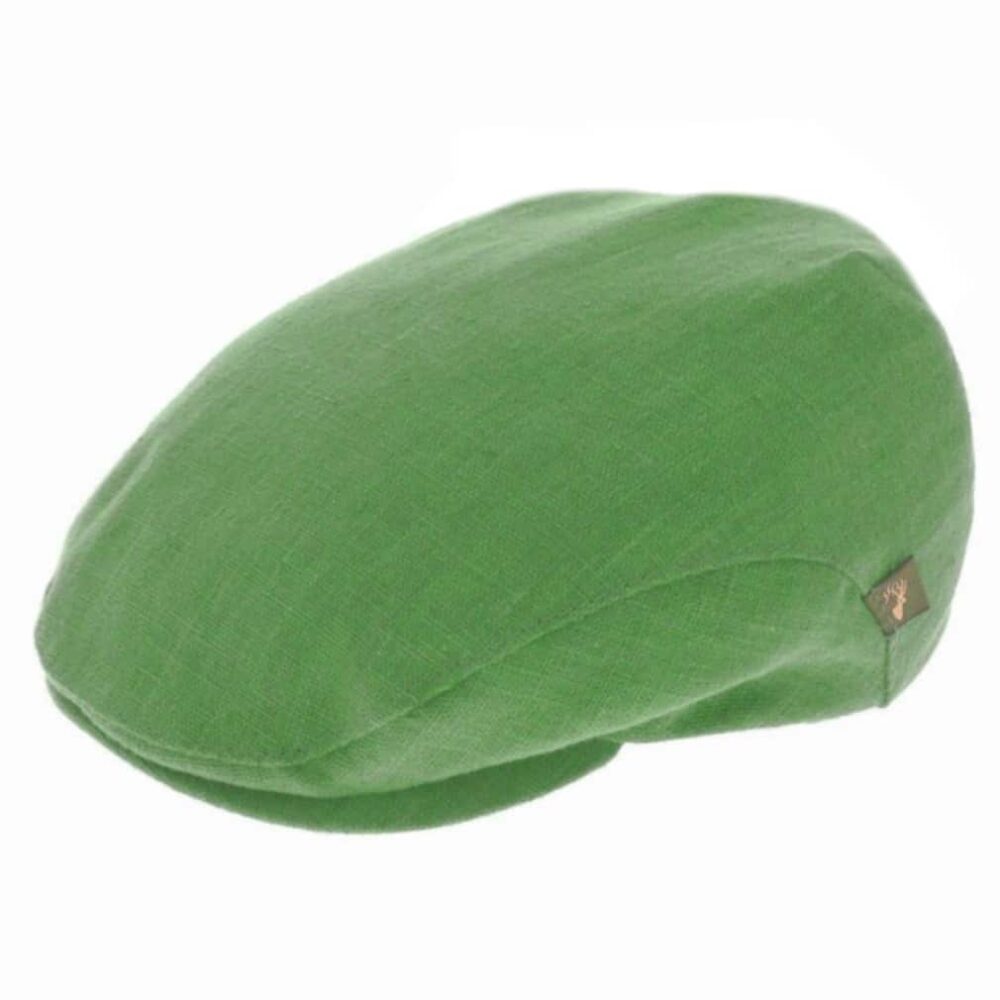 Classic Irish Linen Flat Cap - Green