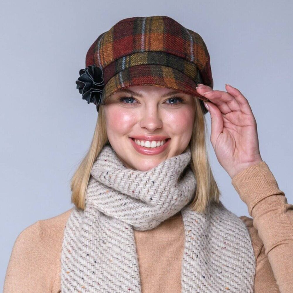 Ladies Irish Wool Newsboy - Sunset Harvest