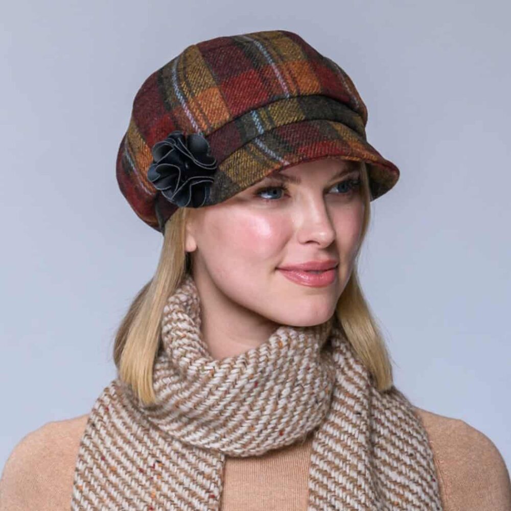 Ladies Irish Wool Newsboy - Sunset Harvest