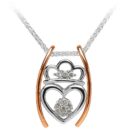 Claddagh Heart Pendant with Diamond