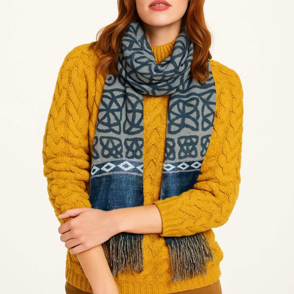 Celtic Scarf - Denim Blue