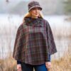 Irish Tweed Flapper For Women - Green and Pink Check - Image 2