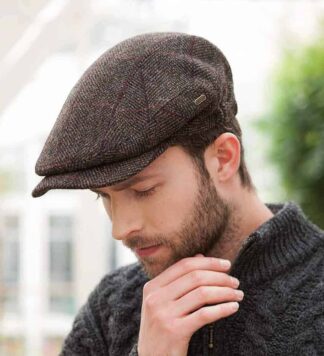 Tweed Golf Cap, Traditional Style Golfing Hat, Irish Golf Fashion, Brown,  Small at  Men's Clothing store