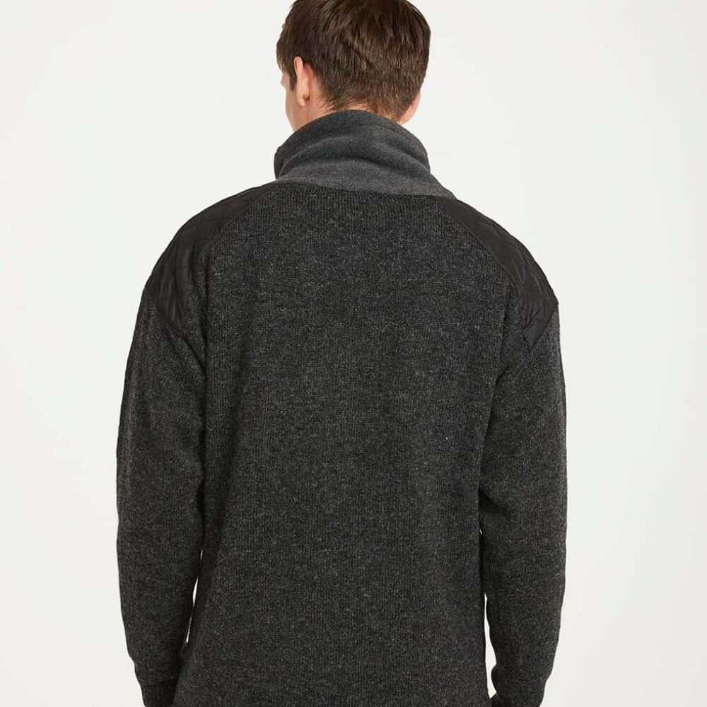 Men's Irish Cowl Neck Pullover Sweater - Gray