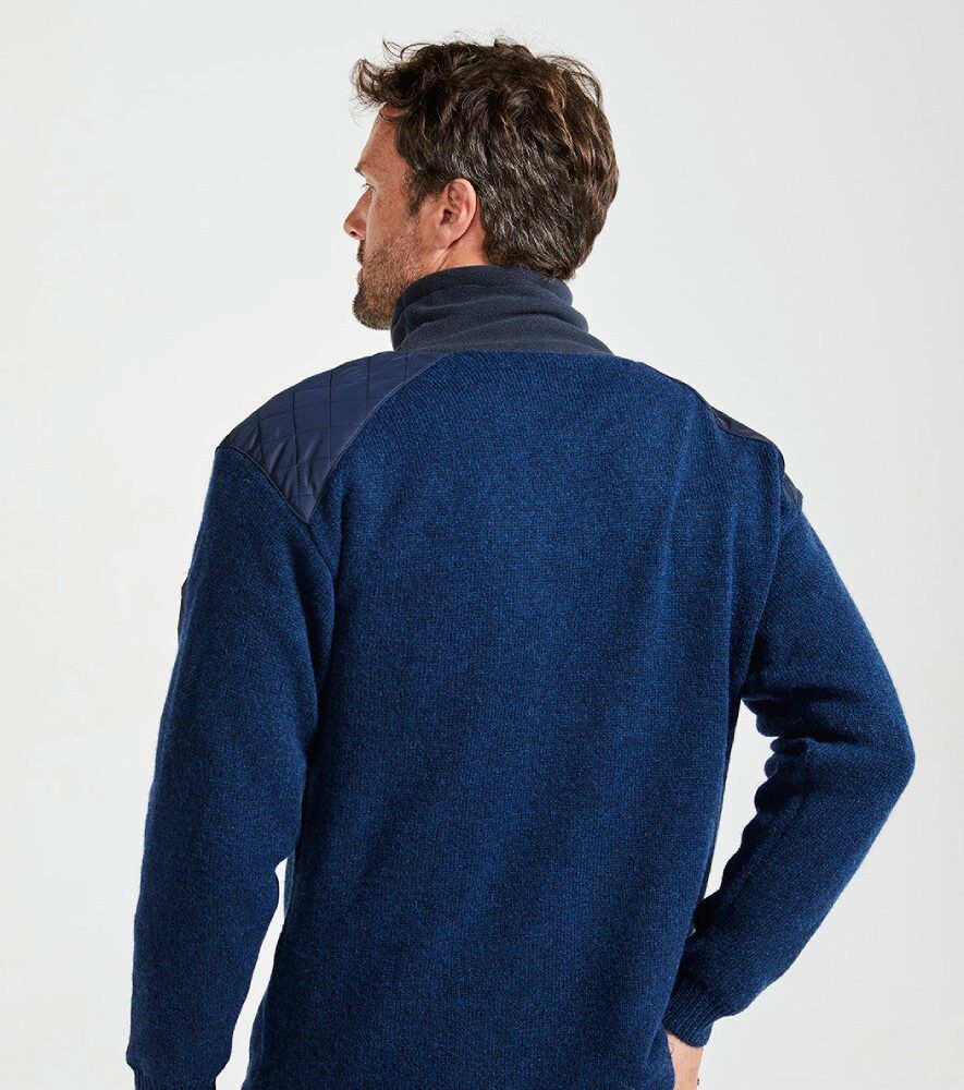 Men's Irish Cowlneck Pullover Sweater - Blue