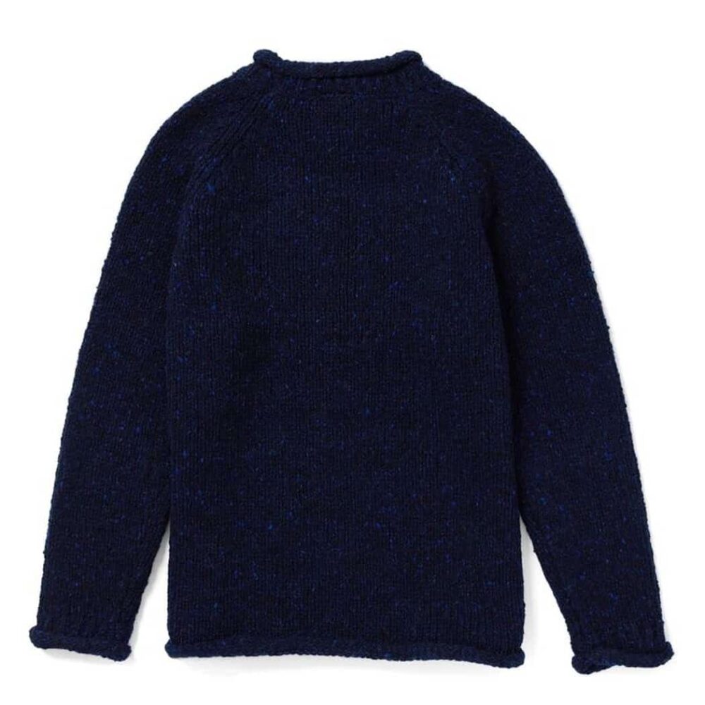 Women's Crew Roll Neck Sweater - Blue