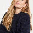 Women's Crew Rollneck Sweater - Blue