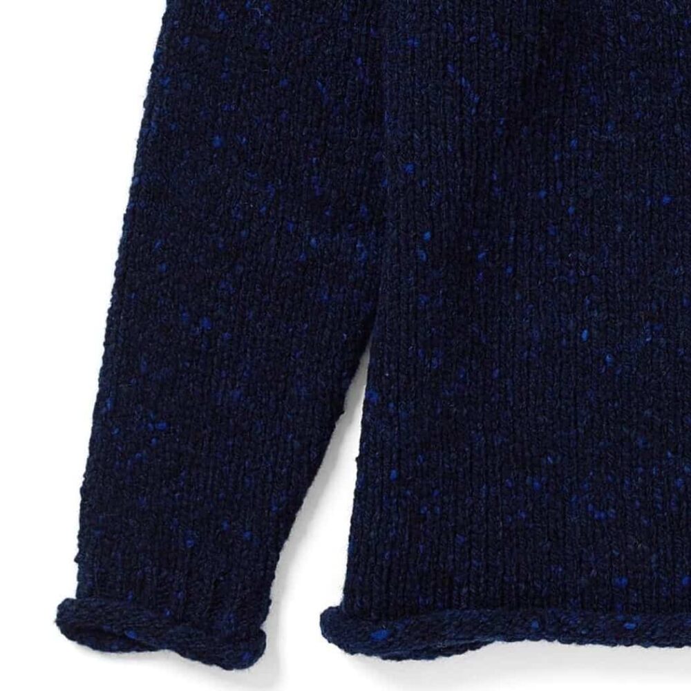 Women's Crew Roll Neck Sweater - Blue