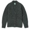 Ladies V-Neck Cardigan Green