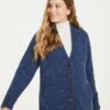 Ladies V-Neck Cardigan Blue