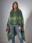 Irish Ruana Moss Green Check.