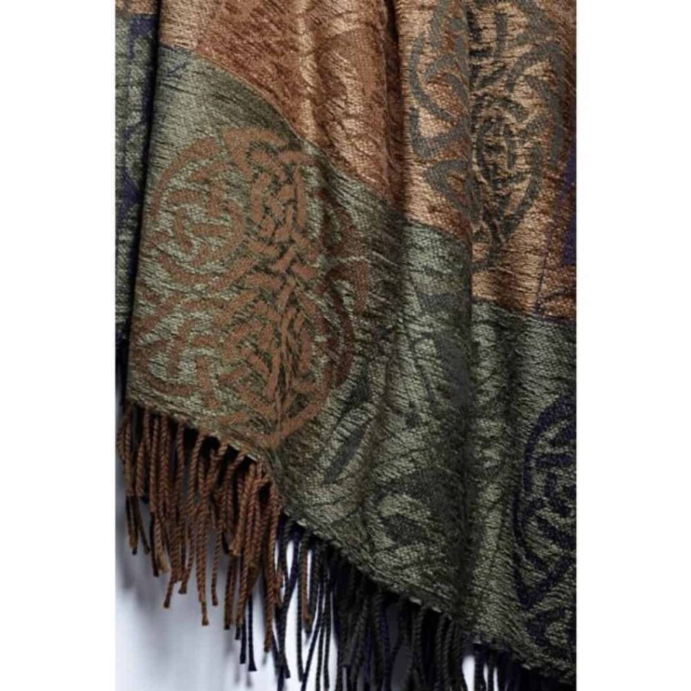 Celtic Knot Ruana - Brown