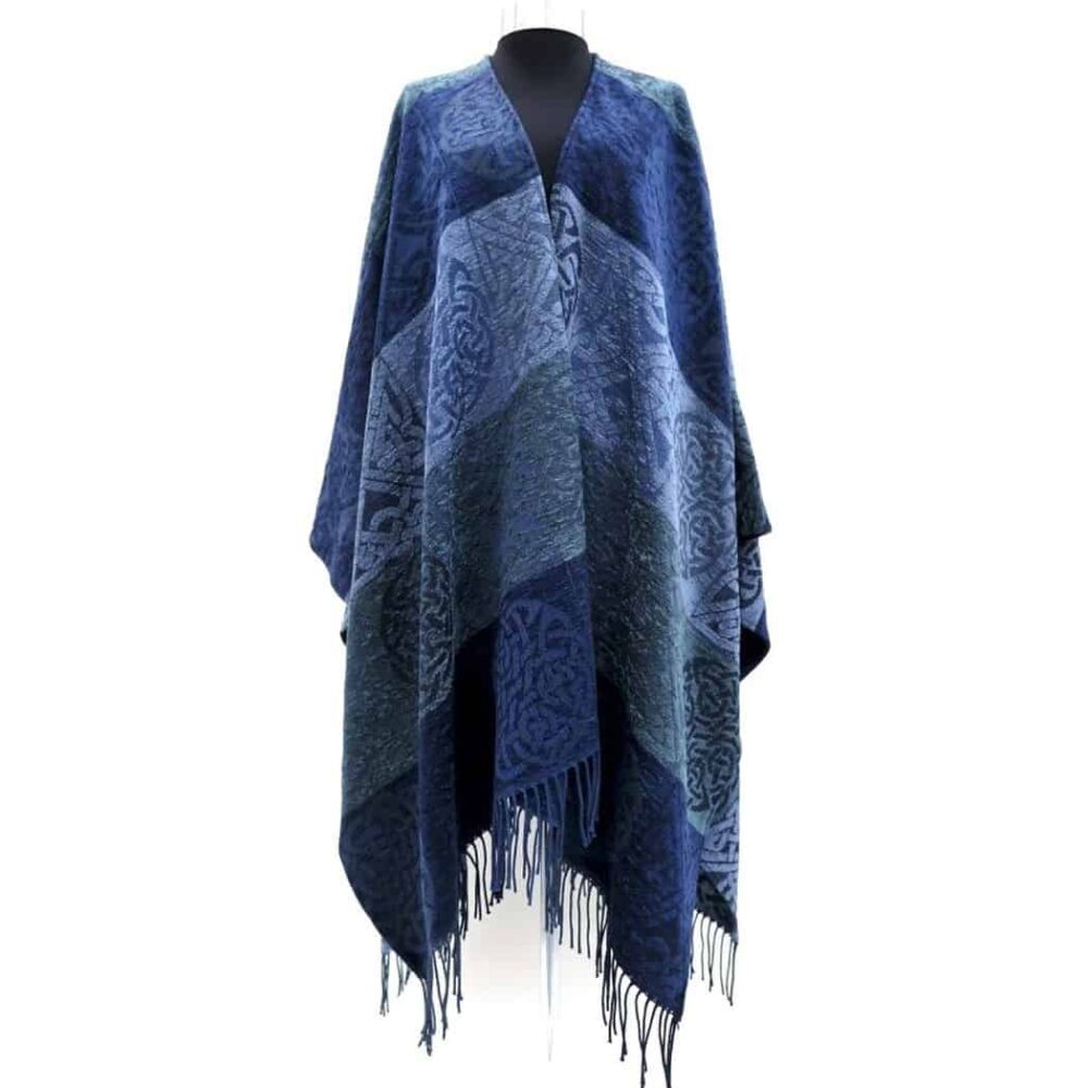 Celtic Knot Ruana - Blue