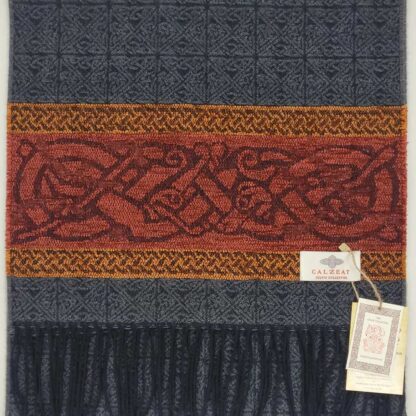 Irish Scarf With Fringe Tassels - Gray - Image 2