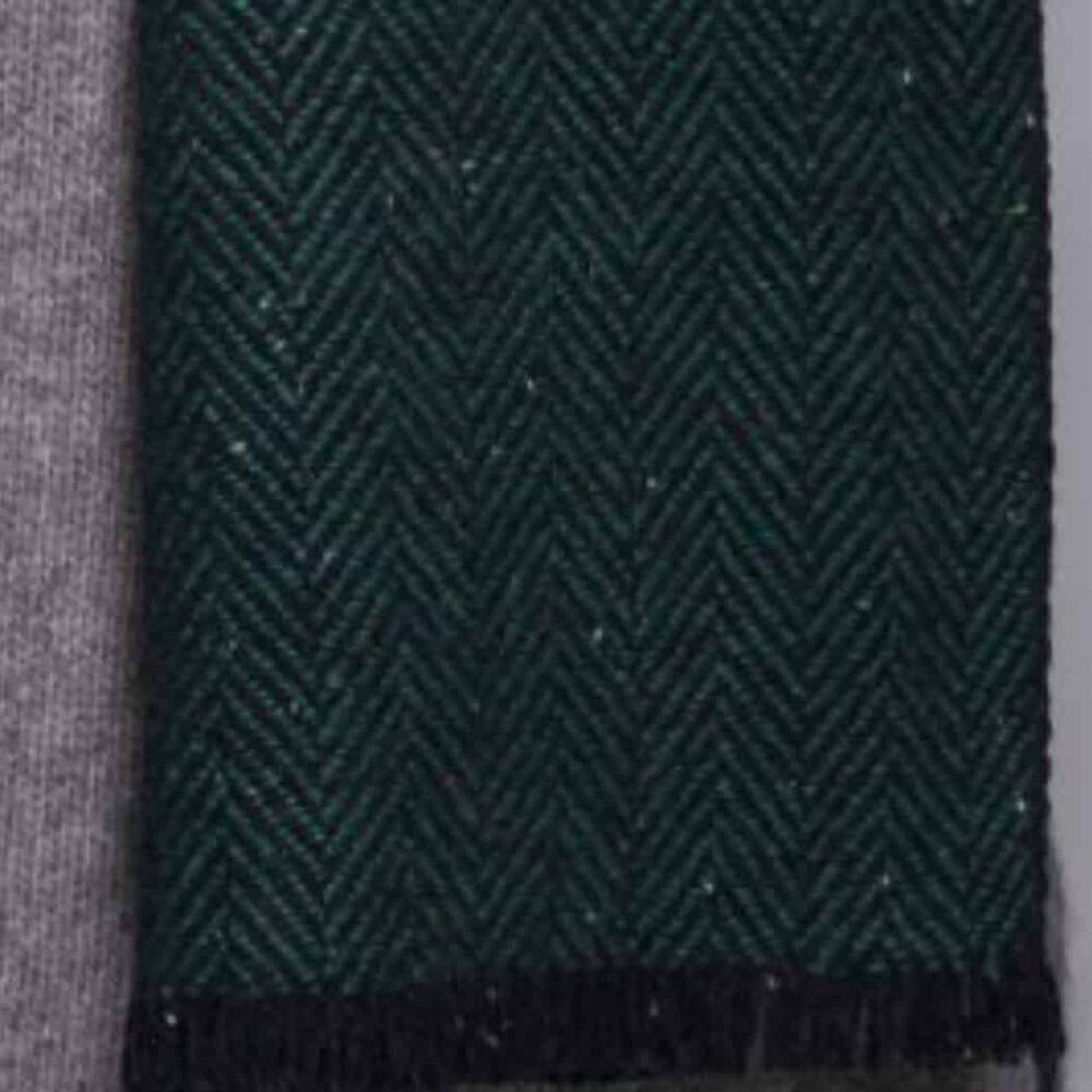 Soft Donegal Men's Tweed Scarf - Dark Green