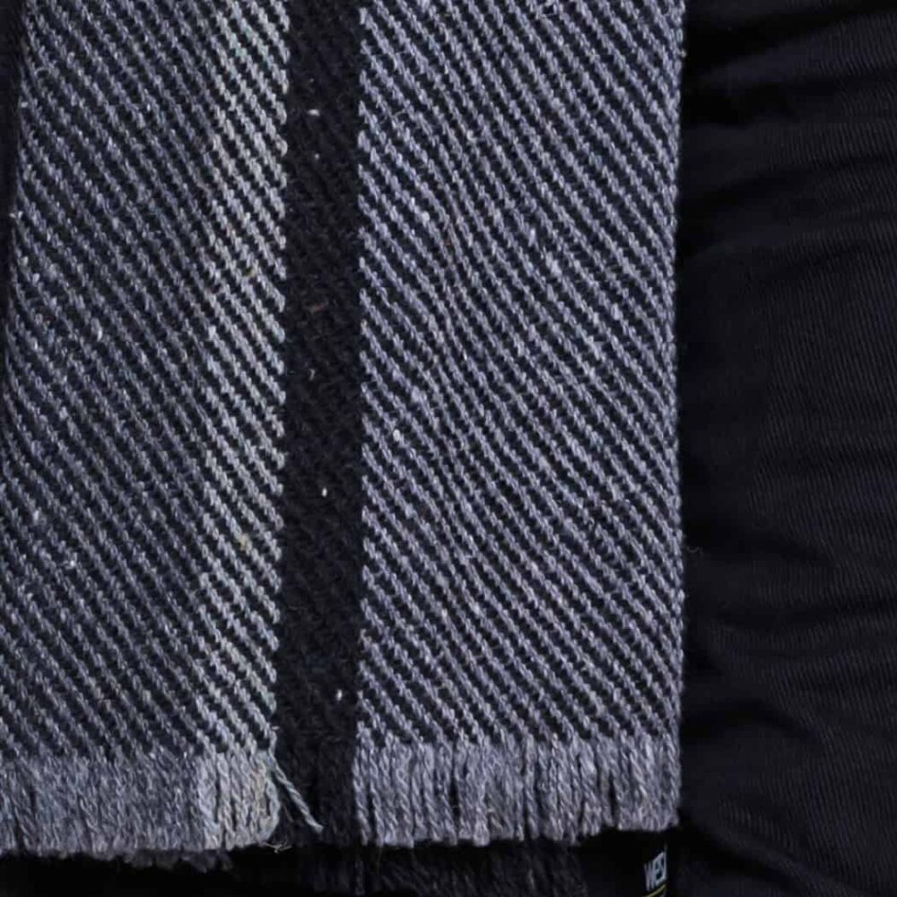 Soft Donegal Men's Tweed Scarf - Dark Gray