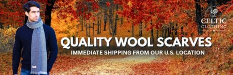 Irish Wool Scarf for Men