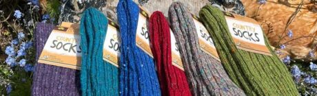 Warm wool socks from Ireland.