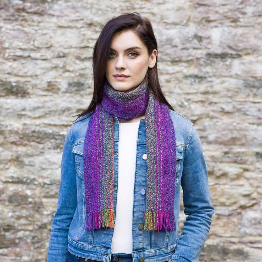 Merino Wool Skellig Scarf For Women - Multi-Color