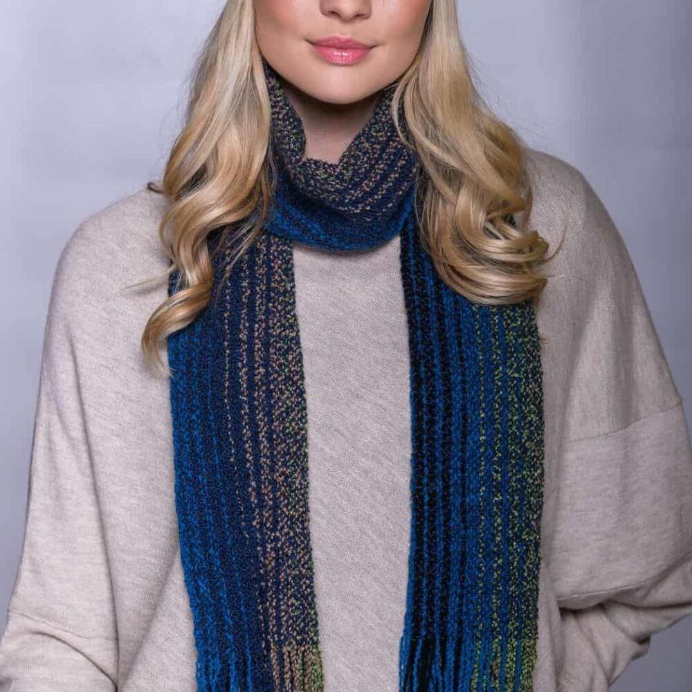 Merino Wool Skellig Scarf For Women - Blue