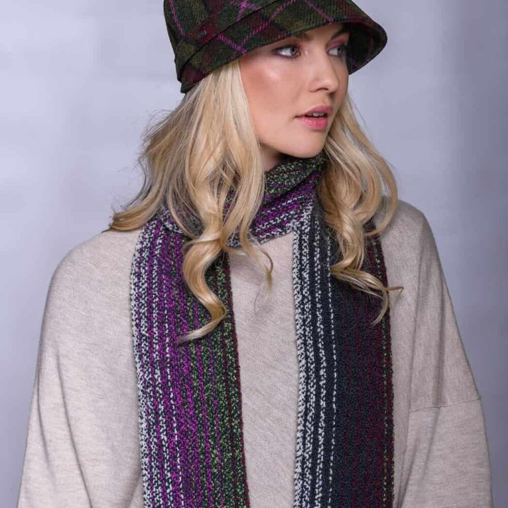 Merino Wool Skellig Scarf For Women - Violet