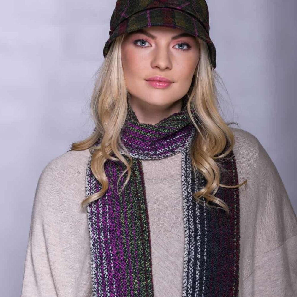 Merino Wool Skellig Scarf For Women - Violet