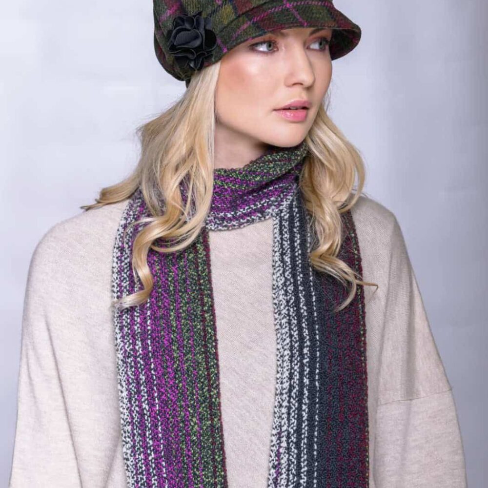Ladies newsboy and skellig scarf combo