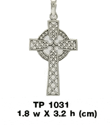 Celtic Cross Silver Pendant
