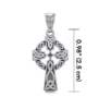 Silver Celtic Cross Pendant - Celtic Knotwork Design