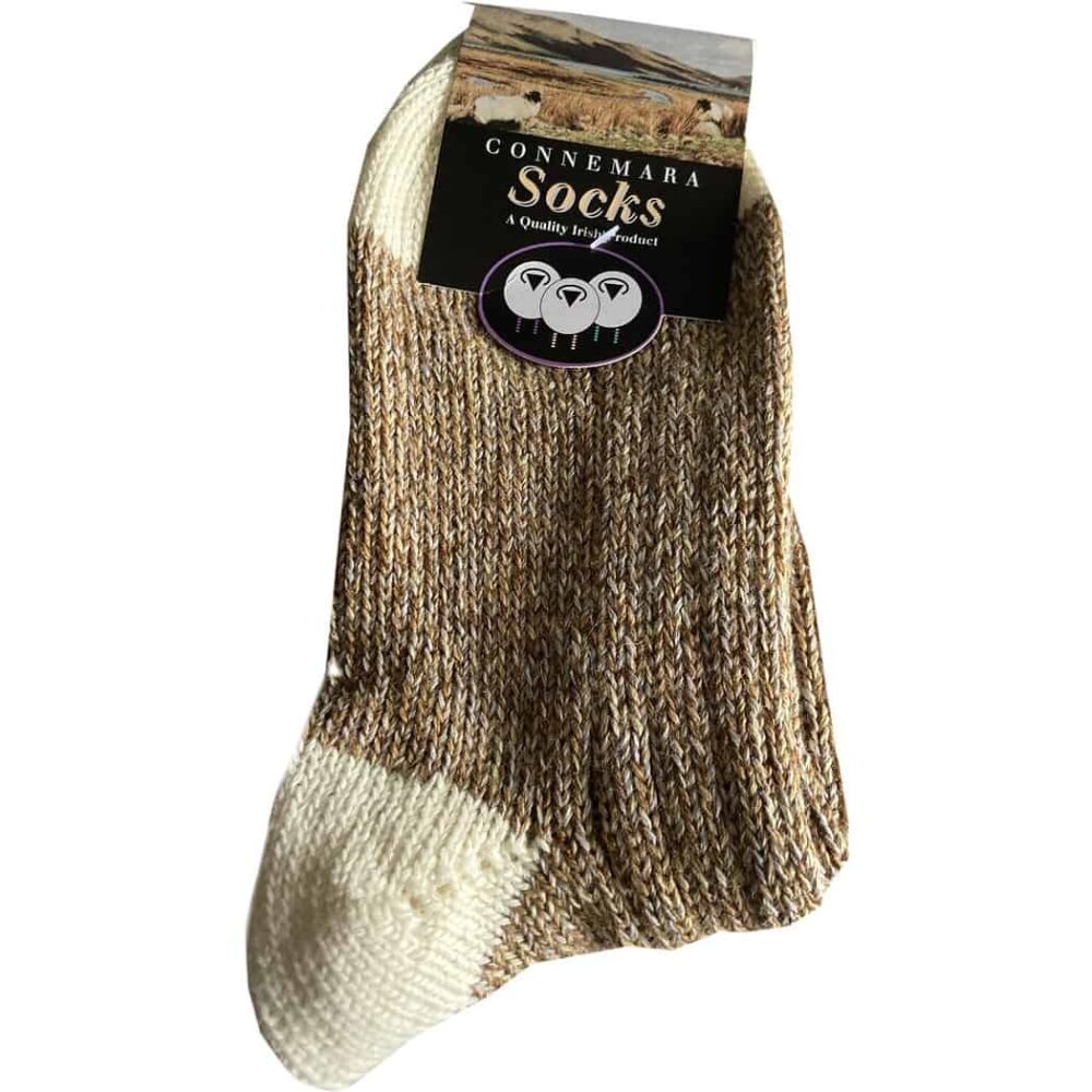 Merino Wool Connemara Socks For Men - Oat