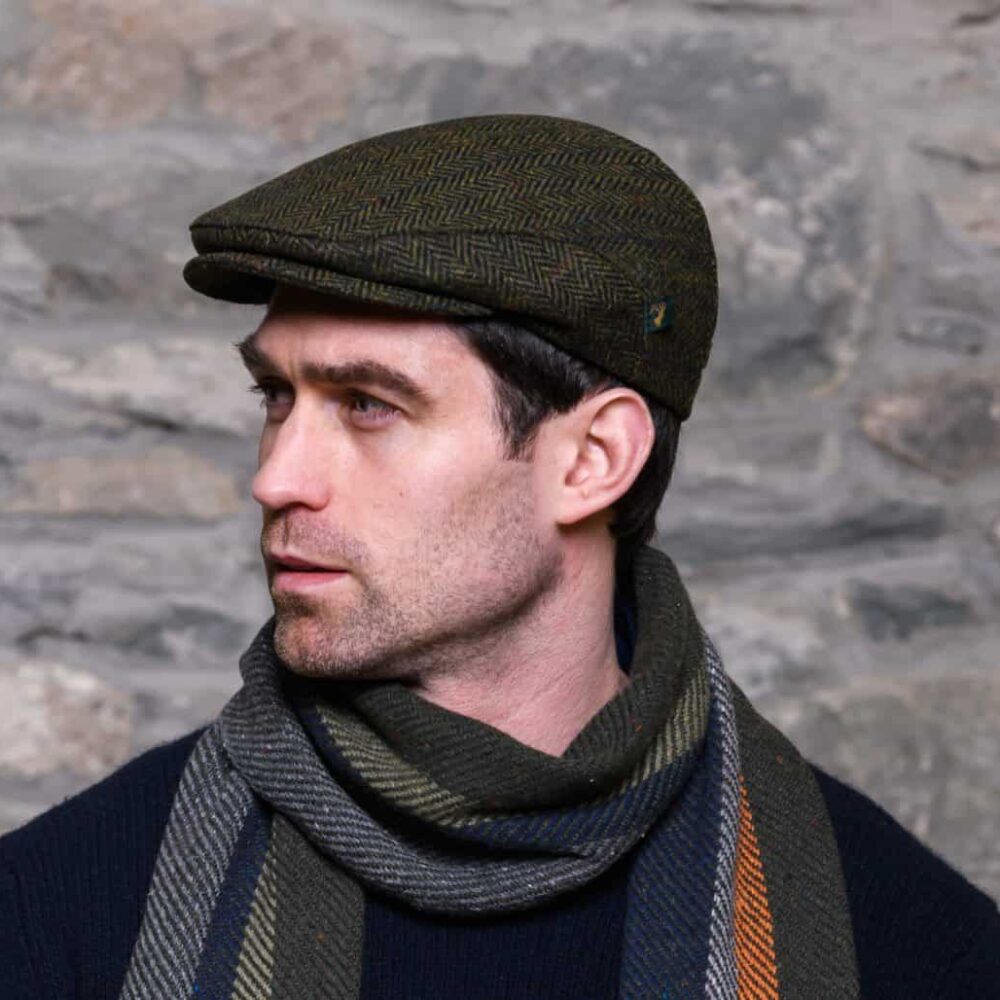 Donegal Tweed Irish Trinity Flat Cap - Green