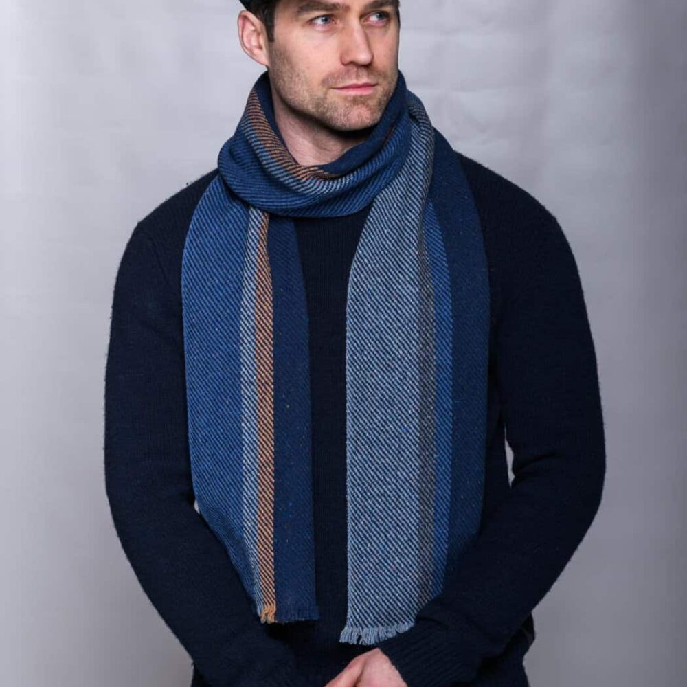 Traditional Irish Trinity Flat Cap - Blue