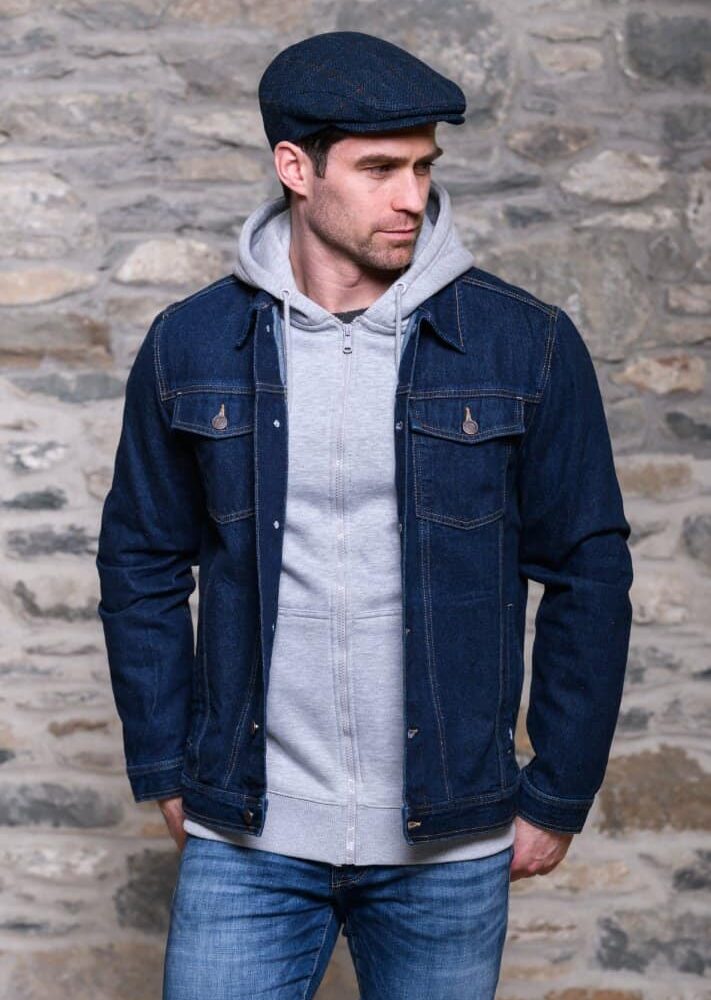 Traditional Irish Trinity Flat Cap - Blue
