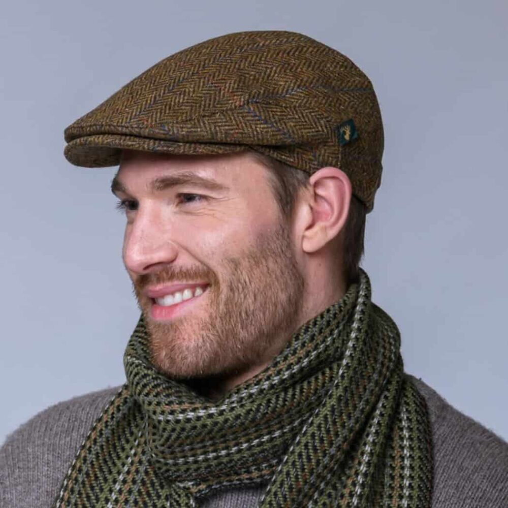 Irish Wool Trinity Flat Cap - Brown