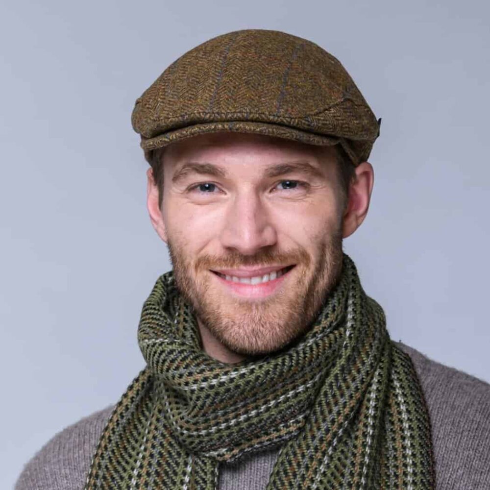 Irish Wool Trinity Flat Cap - Brown