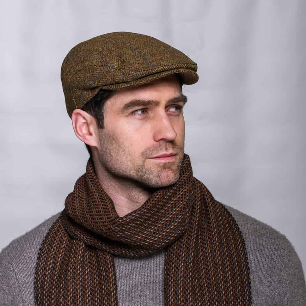Irish Wool Trinity Flat Cap - Brown
