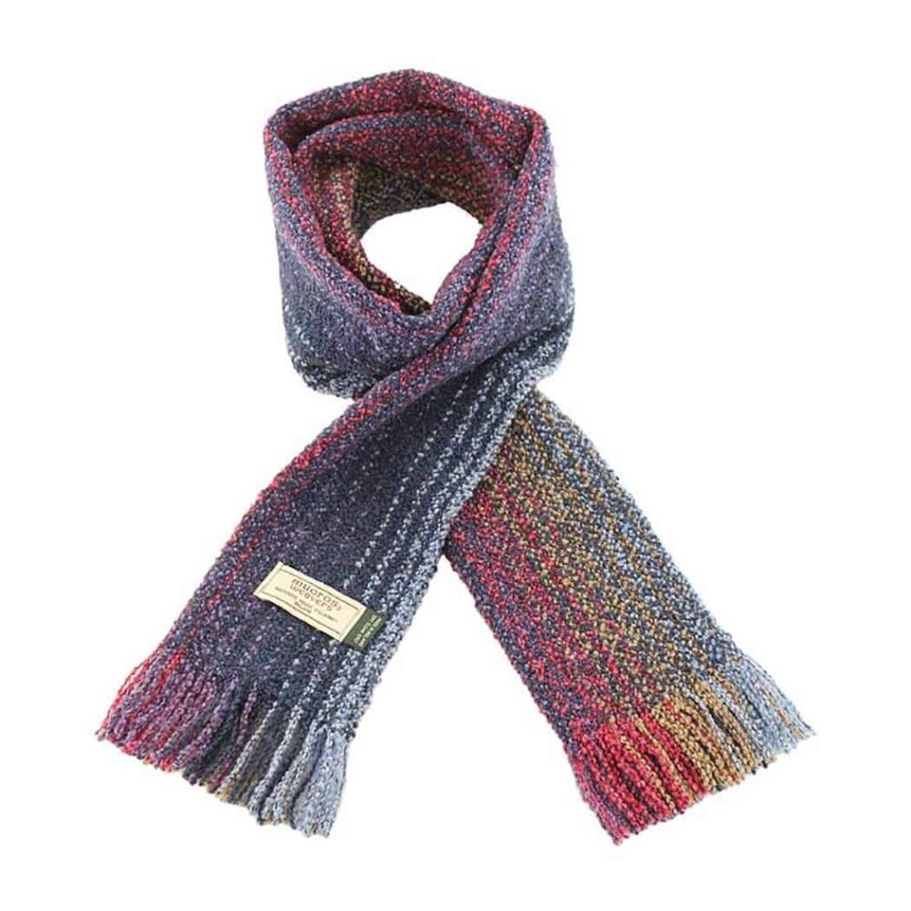Merino Wool Skellig Scarf For Women - Blue/Purple/Red/Tan