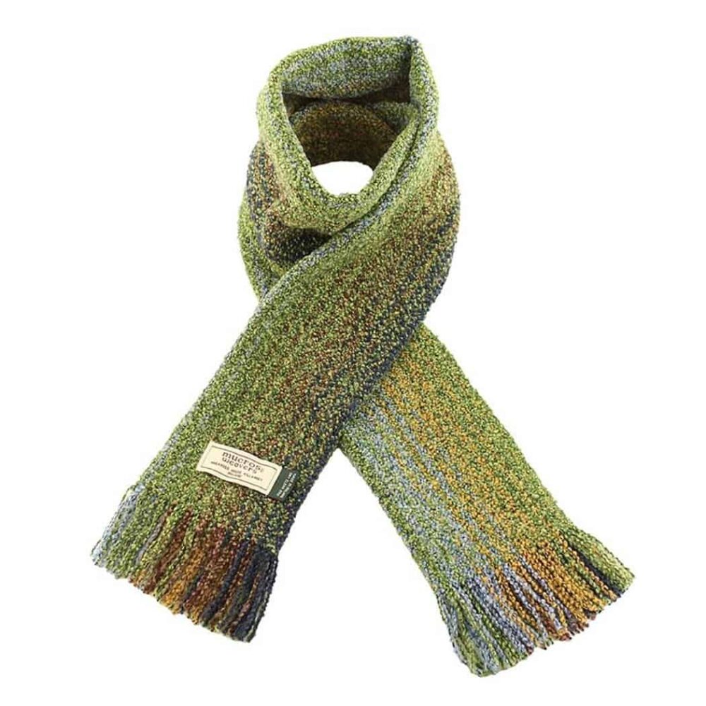 Merino Wool Skellig Scarf For Women - Green