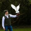 Irish Tweed Vest For Men - Green Herringbone - Image 3