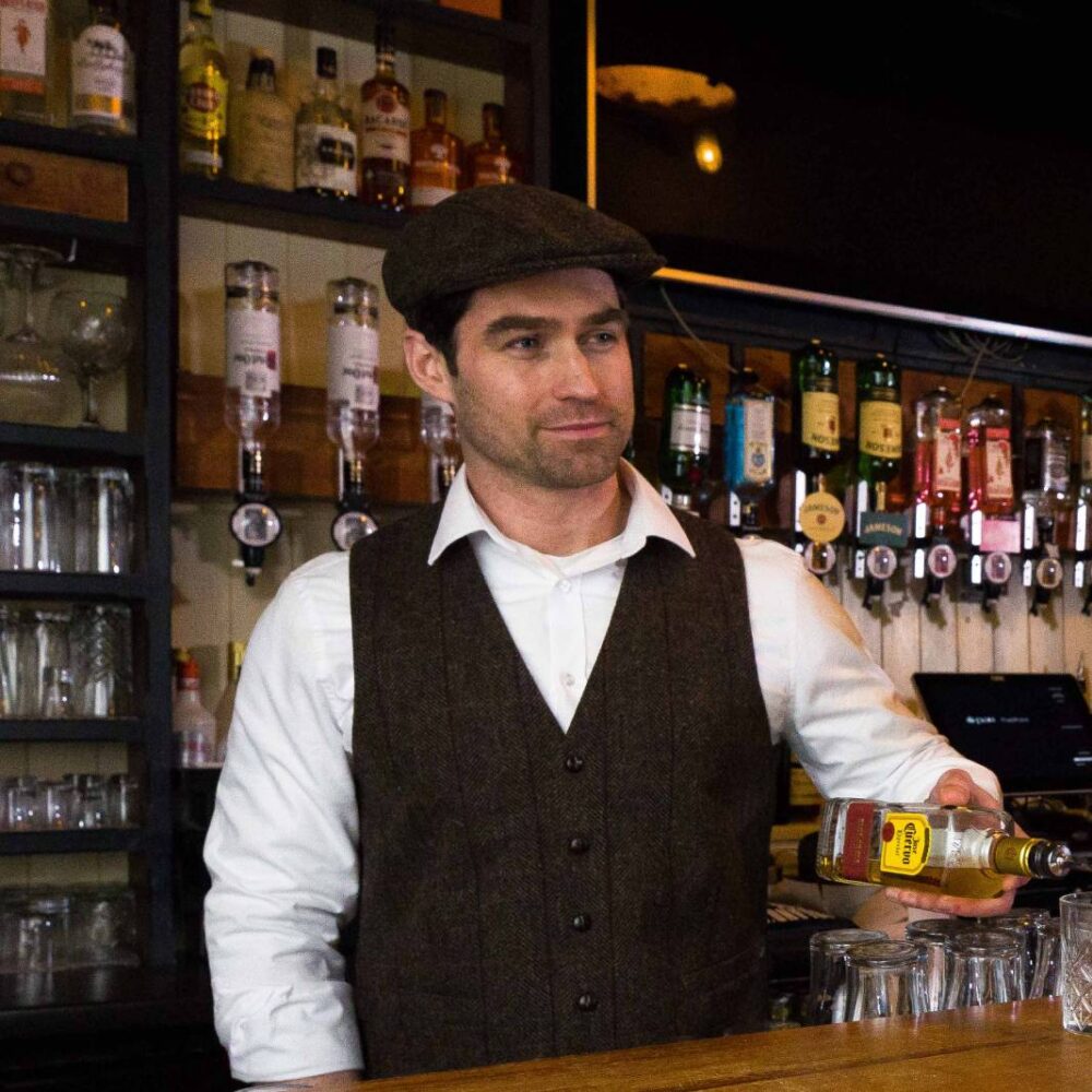 Irish Tweed Vest For Men - Dark Brown