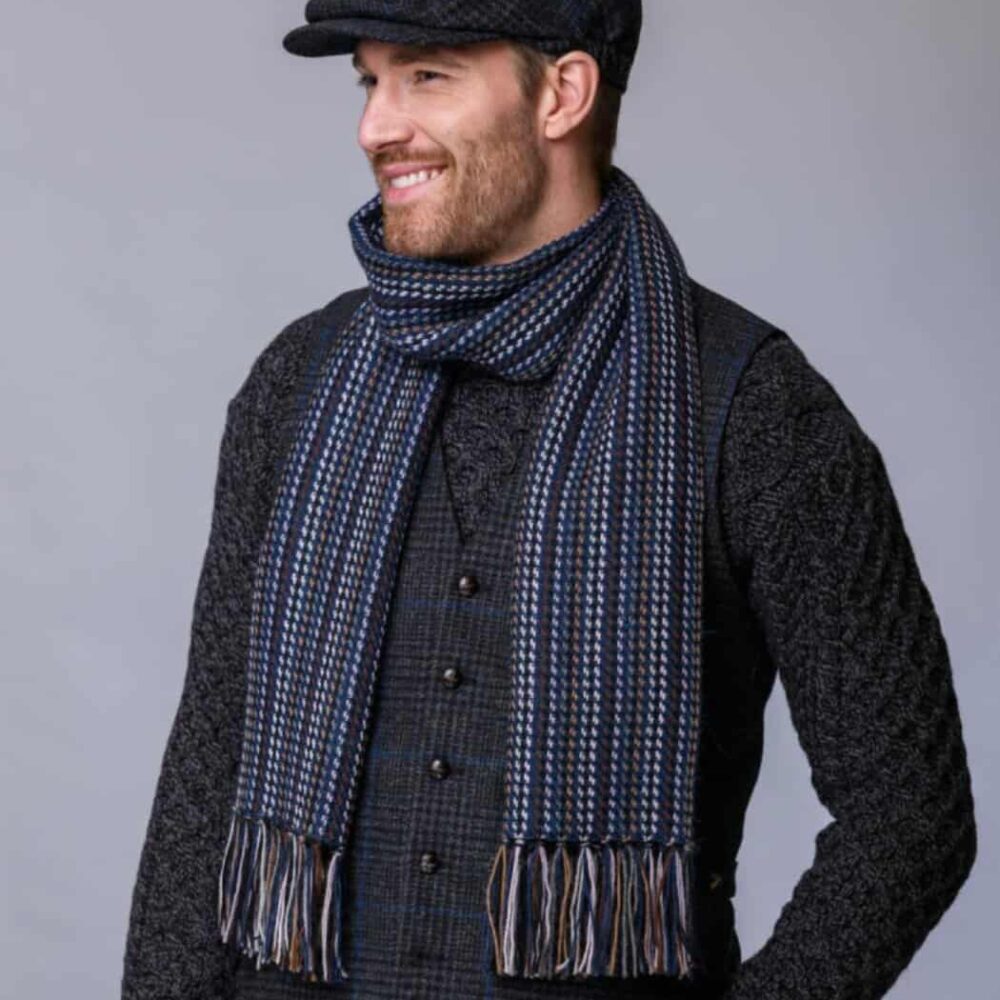 Irish Tweed Vest For Men - Thin Blue Line
