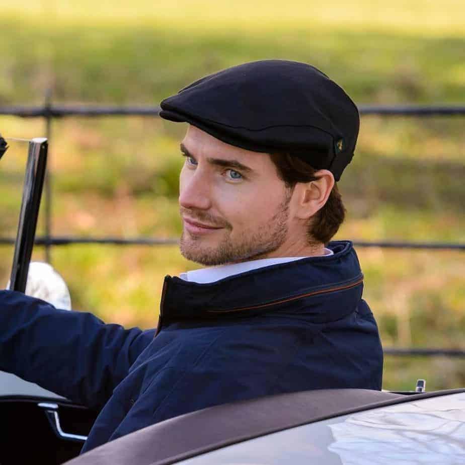 Irish Linen Newsboy Cap | Black