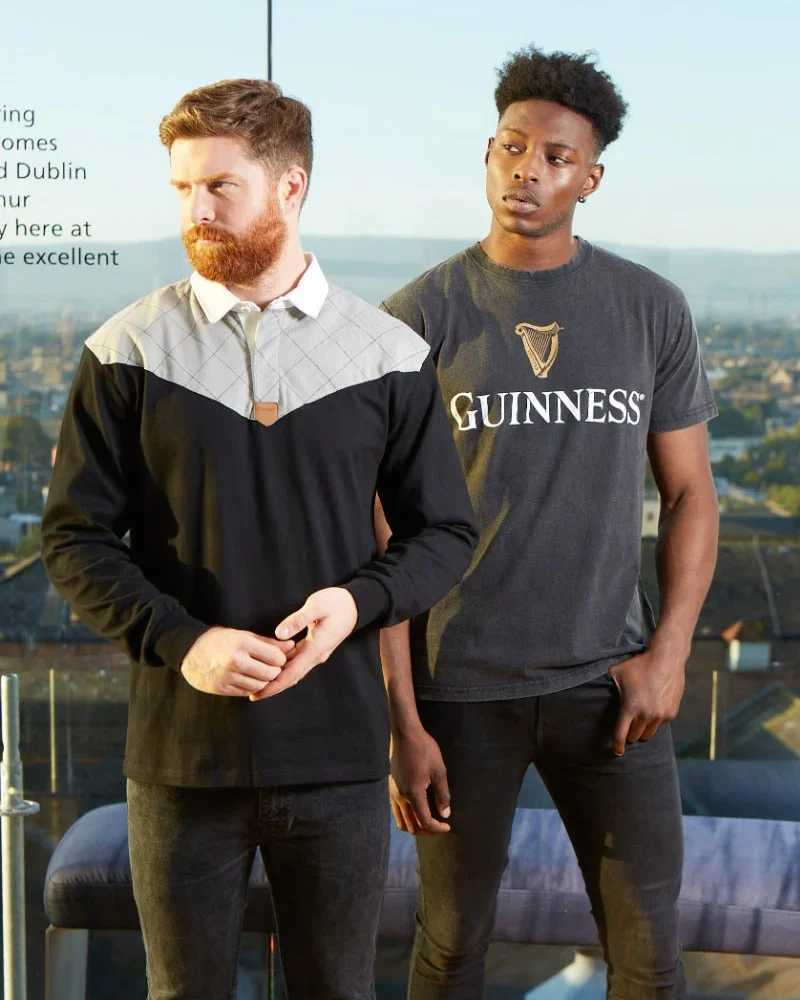 Guinness Trademark Black Distressed T-Shirt