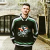 Guinness Ice Hockey Shirt - Black and Green - Image 3