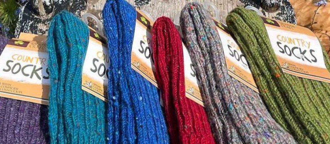 Warm wool socks from Ireland.