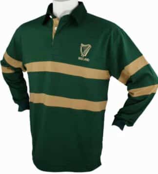 Irish Rugby Shirt Green - Harp Logo